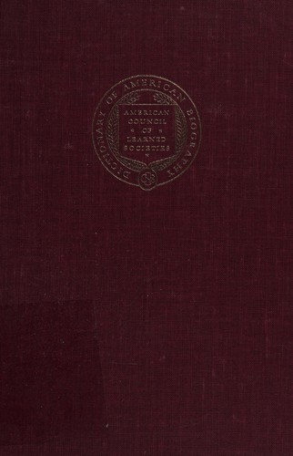 Cover for Dictionary of American biography
