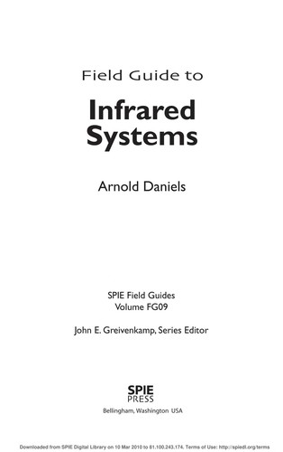 Cover for Field guide to infrared systems