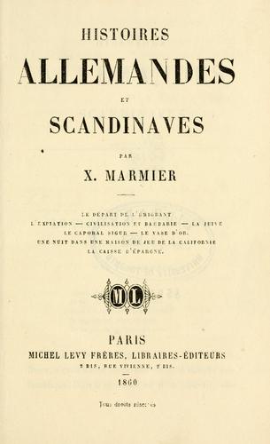 Cover for Histoires allemandes et scandinaves
