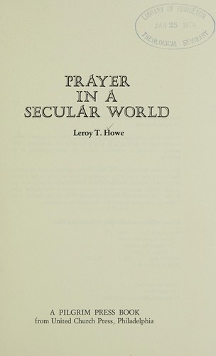 Cover for Prayer in a secular world