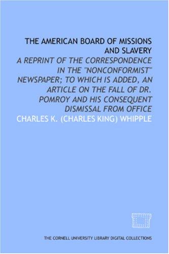 Cover for The American Board of Missions and slavery