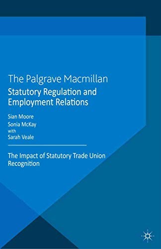 Cover for Statutory Regulation and Employment Relations