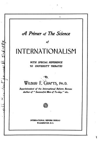 Cover for A primer of the science of internationalism