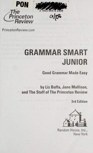 Cover for The Princeton Review grammar smart junior