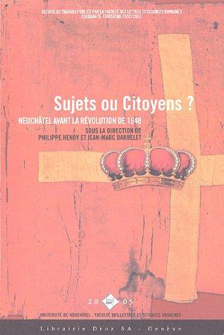 Cover for Sujets ou citoyens