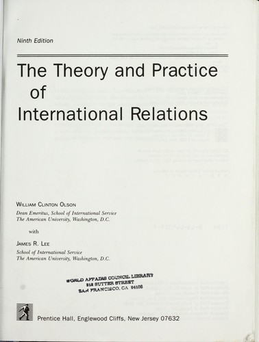 Cover for The theory and practice of international relations