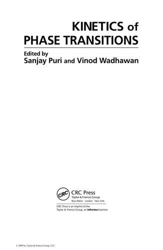 Cover for Kinetics of phase transitions