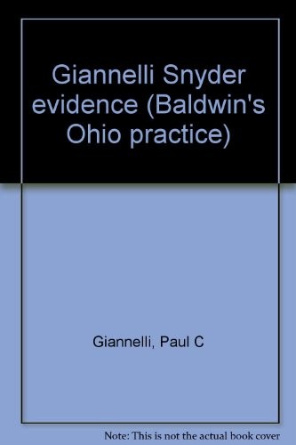 Cover for Giannelli Snyder evidence