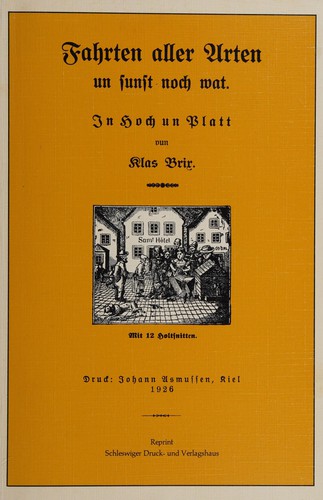 Cover for Fahrten aller Arten un sunst noch wat