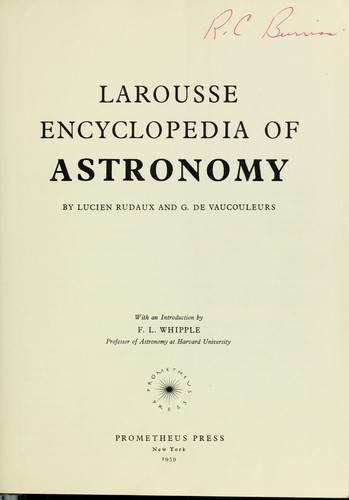 Cover for Larousse encyclopedia of astronomy