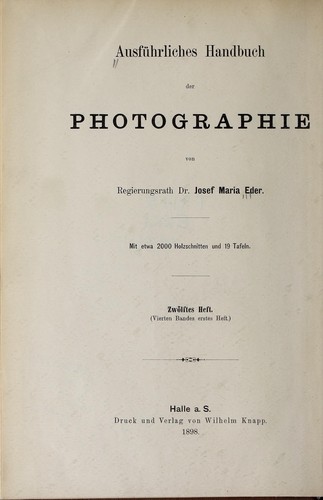 Cover for Die photographischen Copirverfahren mit Silbersalzen (Positiv-Process) auf Salz-, Stärke- und Albumin-Papier etc