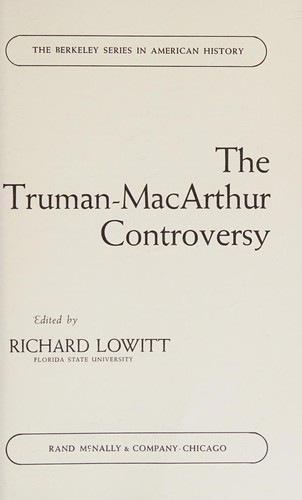 Cover for The Truman-MacArthur controversy.