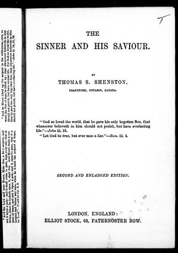 Cover for The sinner and his saviour