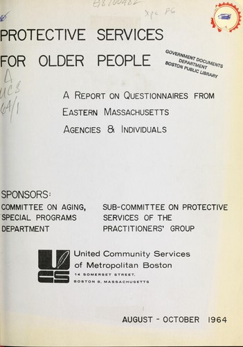 Cover for Protective services for older people