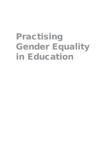 Cover for Practising gender equality in education