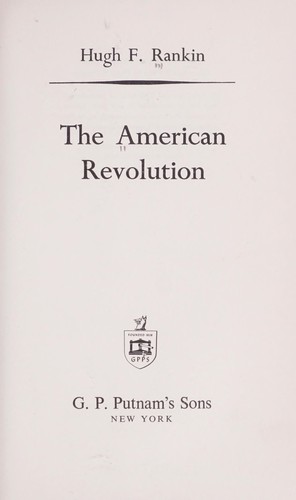 Cover for The American Revolution. --