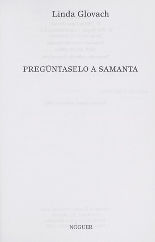 Cover for Pregu ntaselo a samanta