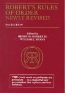 Cover for Robert's Rules of Order Newly Revised (9th Edition)