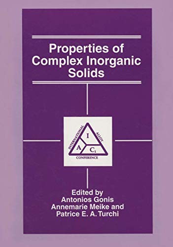 Cover for Properties of Complex Inorganic Solids