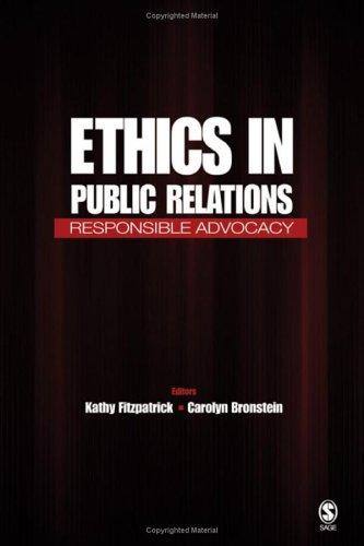 Cover for Ethics in public relations