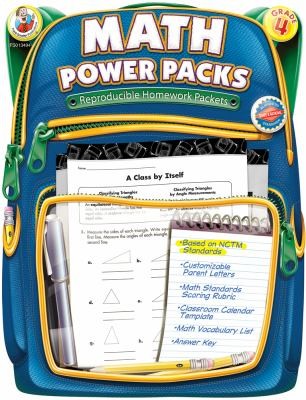 Cover for Math Power Packs Grade 4
            
                Homework PacketsMath Power Packs