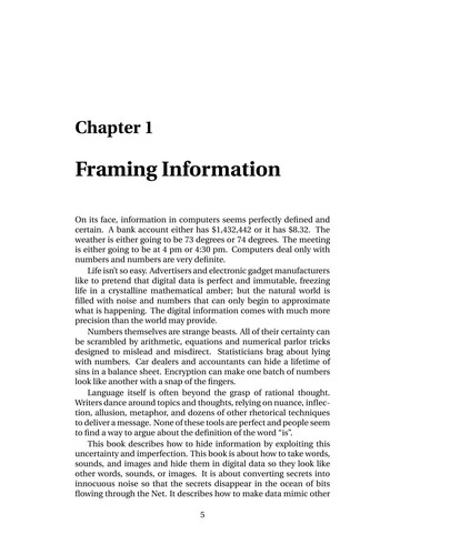 Cover for Disappearing cryptography information hiding