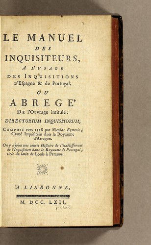 Cover for Le manuel des inquisiteurs