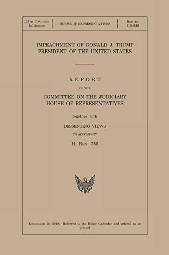 Cover for IMPEACHMENT OF DONALD J. TRUMP PRESIDENT OF THE UNITED STATES