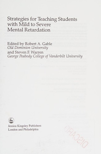Cover for Strategies for teaching students with mild to severe mental retardation