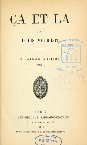 Cover for Ça et là