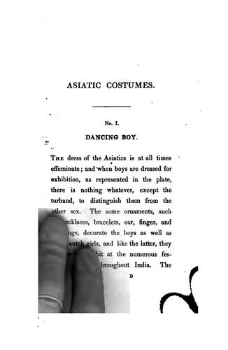 Cover for Asiatic costumes, a series of 44 coloured engravings, with a description to each subject