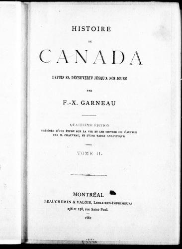 Cover for Histoire du Canada depuis sa découverte jusqu'à nos jours