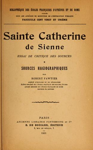 Cover for Sainte Catherine de Sienne
