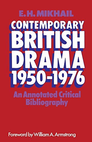 Cover for Contemporary British Drama 1950-1976