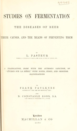Cover for Studies on fermentation