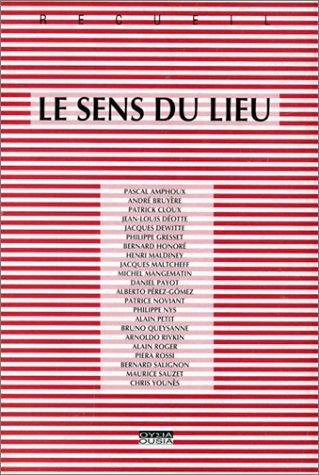 Cover for Le sens du lieu