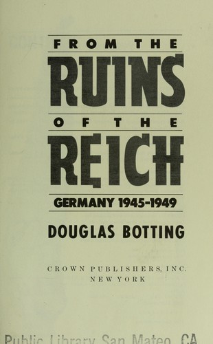 Cover for From the ruins of the Reich