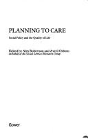 Cover for Planning to care