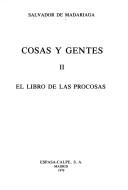 Cover for Cosas y gentes.