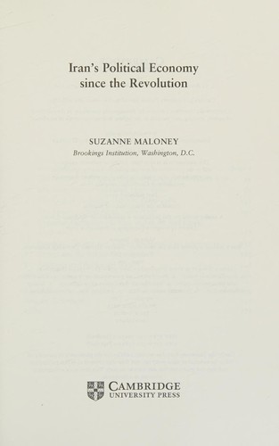 Cover for Iran's Political Economy since the Revolution