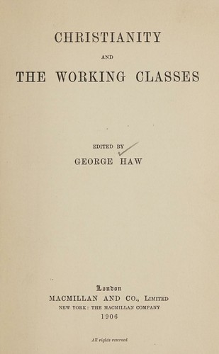 Cover for Christianity and the working classes