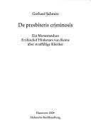 Cover for De presbiteris criminosis