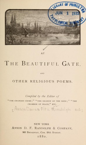 Cover for At the beautiful gate