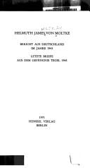 Cover for Bericht aus Deutschland im Jahre 1943 [neunzehnhundertdreiundvierzig.  Letzte Briefe aus dem Gefängnis Tegel 1945