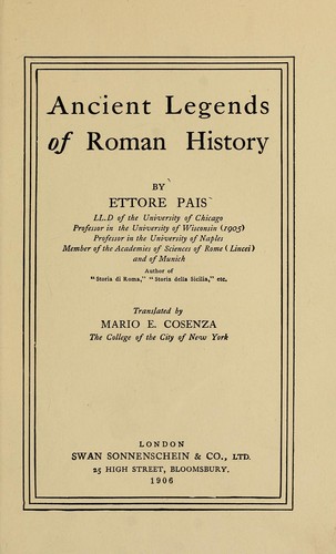 Cover for Ancient legends of Roman history
