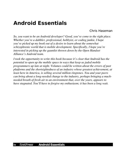 Cover for Android Essentials
