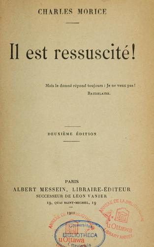 Cover for Il est ressuscité!