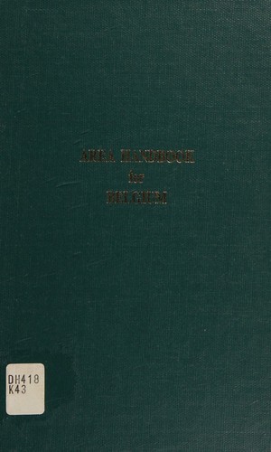 Cover for Area handbook for Belgium