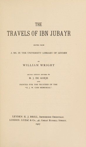 Cover for The travels of ibn Jubayr
