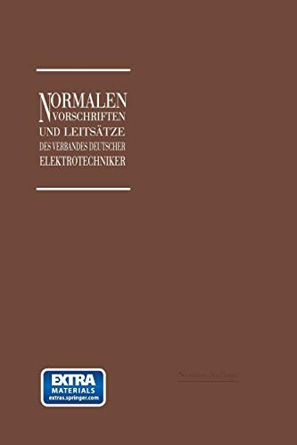 Cover for Normalien, Vorschriften und Leitsätze des Verbandes Deutscher Elektrotechniker eingetragener Verein